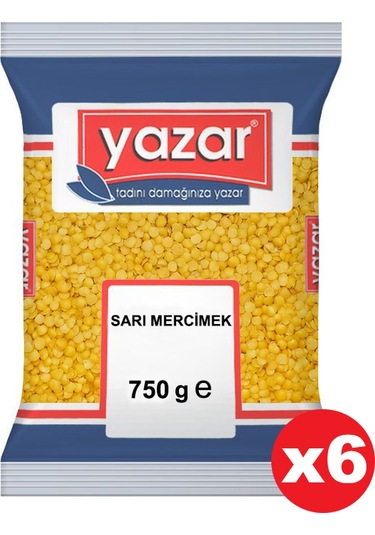 Yazar Sarı Mercimek 6 x 750 G