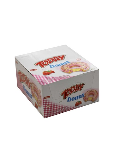 Today Donut Kek Çilekli 35 Gr. 24 Adet (1 Kutu)