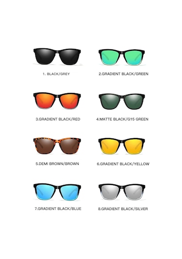 Cbtx Plastik Uv 400 Unisex Güneş Gözlüğü Siyah - Sarı