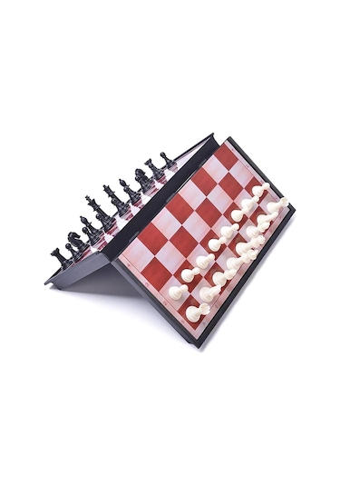 Klasik Katlanır Manyetik Satranç Takımı Okullar Seyahat İçin Satranç Takımı 2'li Dama Satranç Seti 2