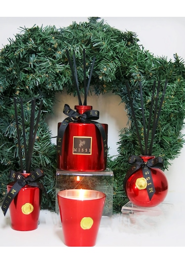 Missi Parlak Kırmızı Silindir Şişe Nar Fig Oda Kokusu 500 ML