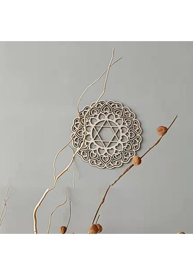 Homyl Yoga Düğün Dekorasyon Için Ahşap Duvar Heykel Kalp