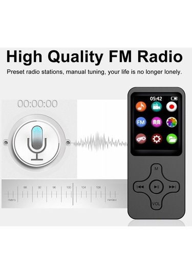 Flybuy Bluetooth 4.0 Mp3 Mp4 Çalar, Taşınabilir Hoparlör, Fm Radyo, E-kitap Okuyucu, Çoklu Dil Destekli Hifi Ses Kalitesi, 16g-128g Depolama