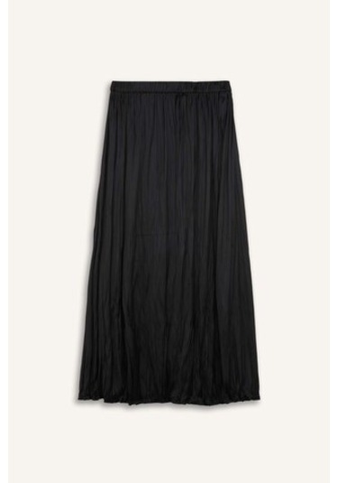 DeFacto A Kesim Basic Düz Saten Maxi Etek D2139AX24WNBK81 Siyah