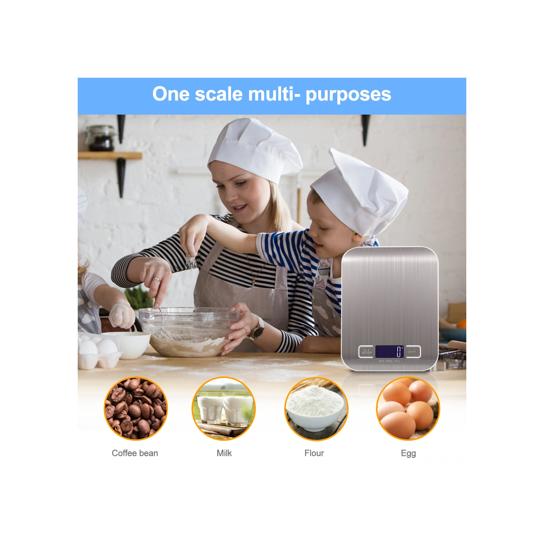 Hombey Mutfak Terazi Gül Altın Rengi Pilli 5kg/1g Hassasiyetli Abs+paslanmaz Çelik Pil Dahil Değil Çok Renkli