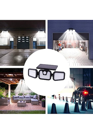 Greentech Güneş Enerjili Hareket Sensörlü 3 Taraflı Led Aydınlatma / GT-SL07