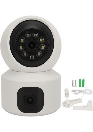 360 Full Hd Çift Kameralı 1080p Wifi Akıllı Güvenlik Kamerası