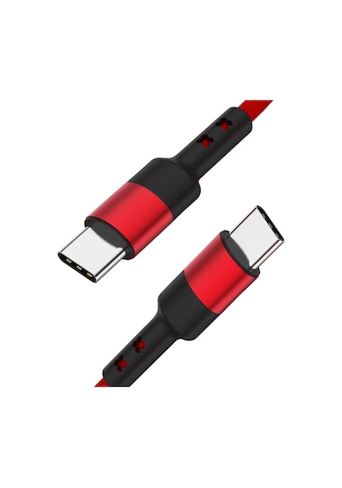 Suntek USB C Veri Kablosu 3.8 MM 50 CM Kırmızı