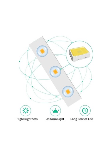 Besthome1 16 Led Dokunmatik Ayna Işığı - Parlaklık Ayarlı, Usb Beslemeli, Banyo/ev Dekorasyonu, Göz Koruyucu Soft Işık, Kolay K Beyaz