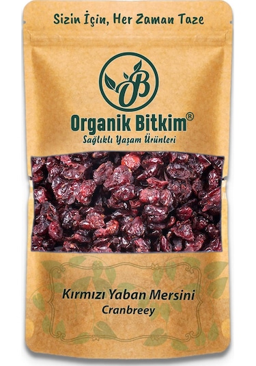 Organik Bitkim Kırmızı Yaban Mersini Cranbreey 1 KG