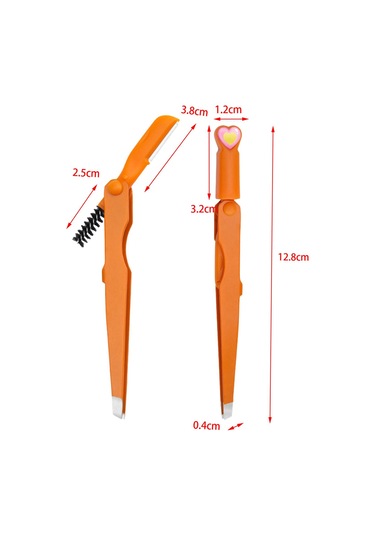 Dolıty Kaş Cımbızı Paslanmaz Alet 4mm Düz Uçlu Cımbız Turuncu