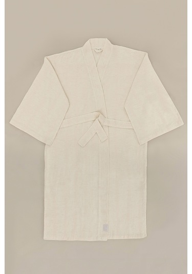 Raw Pamuk Keten Natural Kimono S-m 1515a Natürel