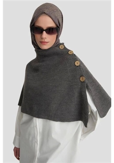 Armine Triko Pelerin 24kd4224 Antrasit