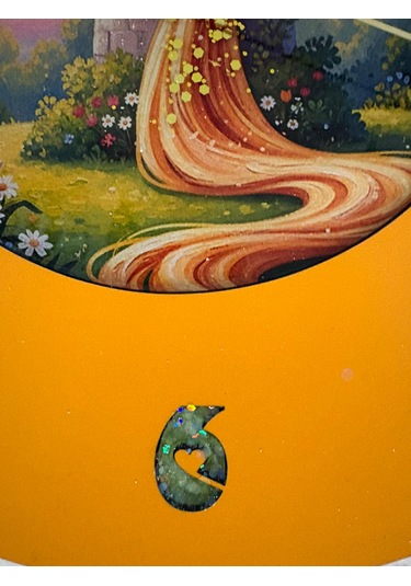 Kişiye Özel İsimli Çocuk Odası Duvar Saati Epoksi Dolgulu 35 Cm Masallar Serisi Turuncu