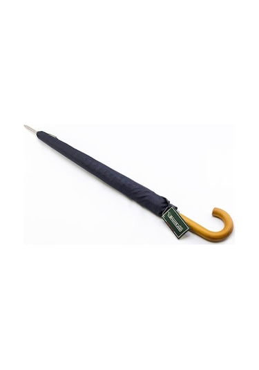 Snotline 16 Çelik Telli Premium Protokol Ahşap Saplı Şemsiye Siyah