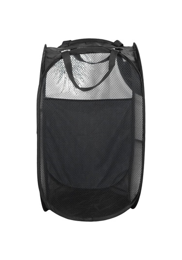 Suntek Banyo Yurdu Ev Için Çamaşır Sepeti Polyester Siyah