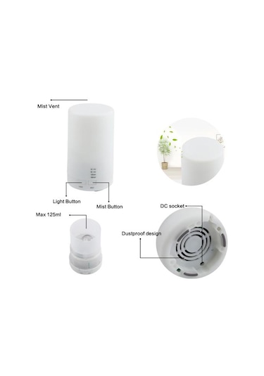 Talos Ultrasonik Usb Şarj Edilebilir Ev Otomatik Nemlendirici Aroma Difüzör Led Hava Temizleme Cihazı Diğer