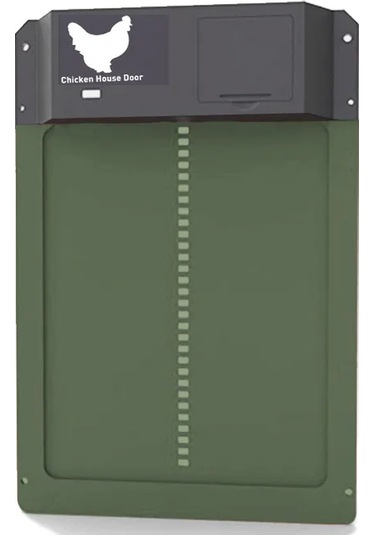 Otomatik Tavuk Kümesi Kapı Açacağı Akülü Işık Algılama Kontrolü Su Geçirmez Pet Green