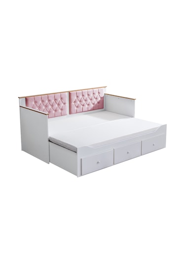 Alaçatı Divan Çekmeceli Açılır Çift Kişilik Karyola+ Soft Yatak