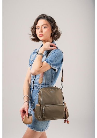 Ççs Kadın 18027 Sırt Ve Omuz Çantası Yeşil
