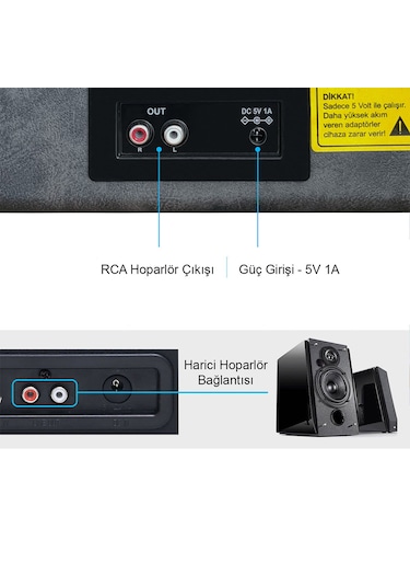 Record Master ST14012 Bluetooth ve Şarj Özellikli Retro Pikap