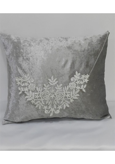 Lamazihome Çeyizlik Kadife Şase Zarf Nişan Bohçası Gri