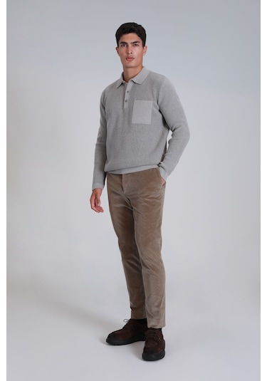 Lufian Onka Spor Erkek Chino Pantolon Slim Fit Bej Bej 112190309100550 Bej