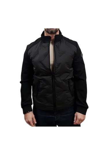 Guess M6rl10wj232 Stretch Quilted Erkek Mont Siyah