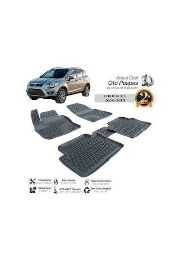 3d Paspas Siyah Ford Kuga 2008-2013