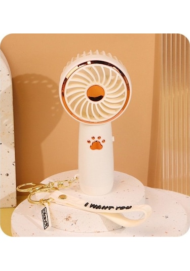 Anahtarlık Asma Taşınabilir Fan Usb Ev Lady Ve Student's Mini Fan Için Şarj Edilebilir El Taşınır Hayranları Jopxl5 Beyaz