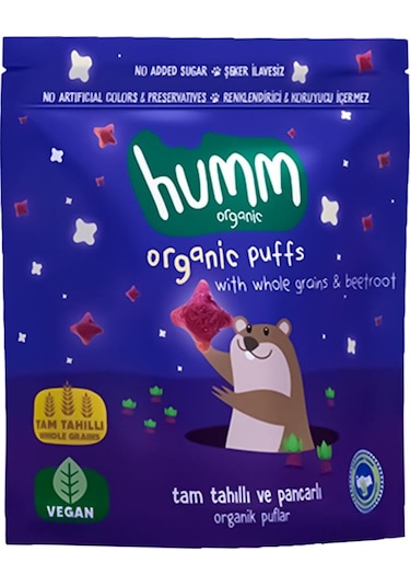 Humm Organic Organik Tam Tahıllı & Pancarlı Puflar 30 G