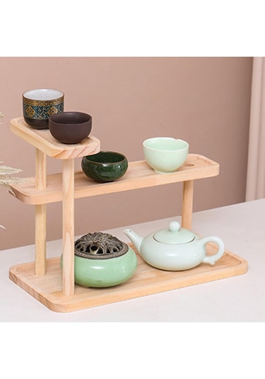 Homyl Masaüstü Düzenleyici Rustik Çok Amaçlı Kozmetik Kiler Kahverengi