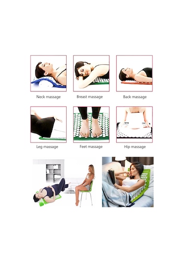 Padalink "taşınabilir Masaj Matı: Hafif, Katlanabilir Ve Yıkanabilir Akupunktur Yoga Pedi 68x42cm " Çok Renkli