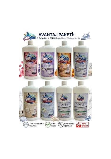 Mr.cin Robot Süpürge Deterjanı 6 + 2 Avantajlı Set Tekli