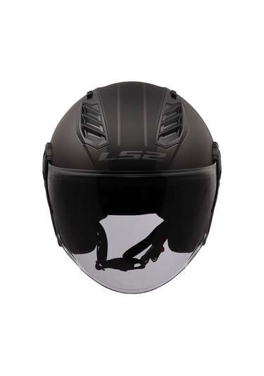 LS2 Aırflow 2 Cover Açık Motosiklet Kask Mat Gri - Siyah