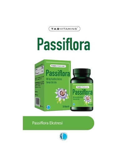 Passiflora 30 Bitkisel Kapsül Pasiflora 600 Mg