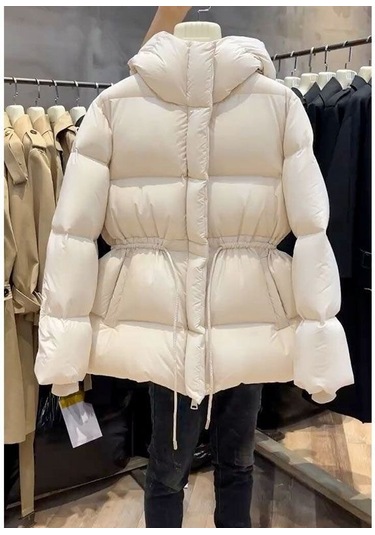 Kış Modası Yüksek Kaliteli Kalın Bel Kadın Pamuklu Ceket Siyah