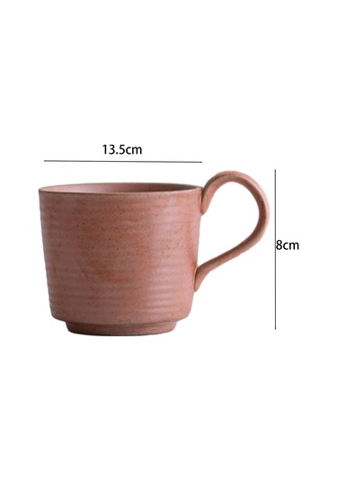 Suntek Seramik Kahve Kupa 360 Ml Japon Tarzı Retro Latte Stil-b