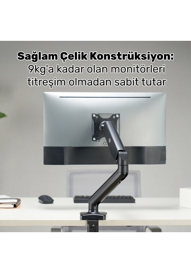 Npo Std46012b Airgrip 17"-32" Ergonomik 360 Amortisörlü Vesa Tek Kol Monitör Tutucu