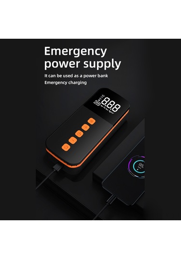 Teltree Siyah Akıllı Araç Zımpara Bombası: 5 Modlu Otomatik Durdurma, Büyük Sayısal Ekran, Led Işık Ve Powerbank Özelliği 3000mah Dahili Batarya