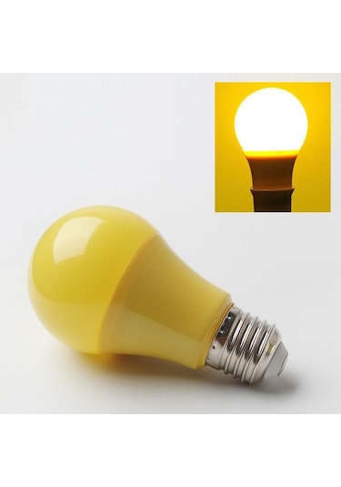 1 Adet 10 Watt Sarı Işık E27 Duy Led Ampul, Sarı Işık 10 Watt Tasarruflu Led Ampul, 10 Watt
