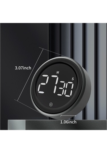 Symbee Siyah Manyetik Dijital Zamanlayıcı, Büyük Ekranlı Led Lcd, Çabuk Ayar, Yüksek Sesli Alarm, Mutfak-çalışma-çerez Zamanlayıcı