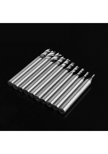 Kangvka 10 Adet Hss Malzeme 4 Kanallı Freze Ucu Seti 1.5-6mm - Alüminyum Ve Çelik İçin Cnc Uygun Kesici Aletleri