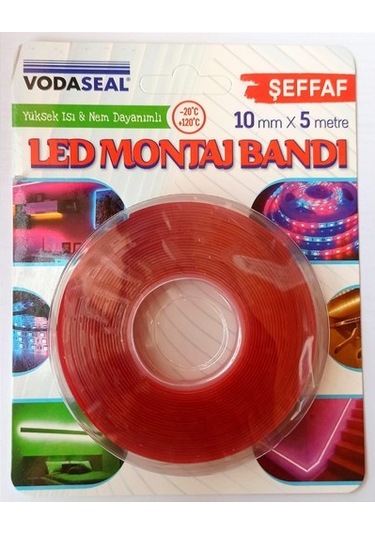 Vodaseal Vhb Şeffaf Led Montaj Bant 10 mm 5 mt