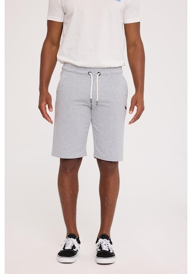 The Crow Tango Sweatshort Gri Melanj Polyester Pamuk Şort Gri Melanj