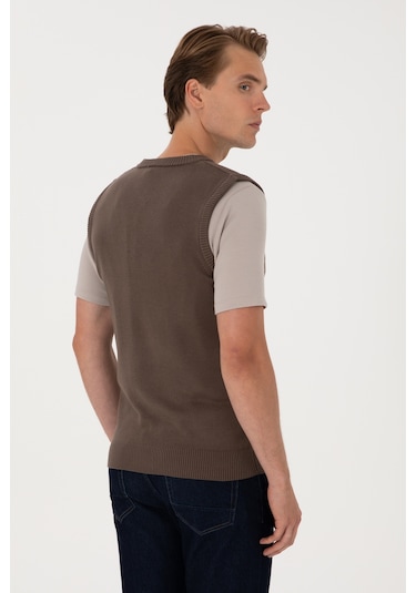 U.s. Polo Assn. Erkek Vizon Süveter 50316843-vr052 Vizon