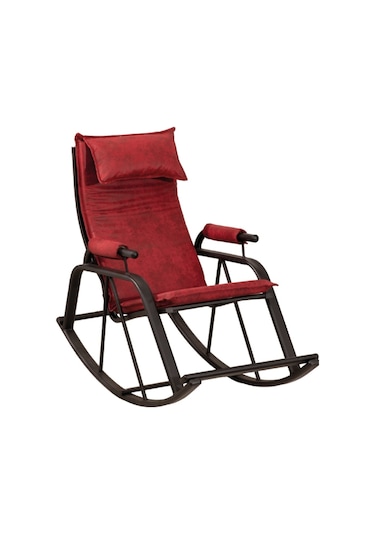 Sallanan Sandalye, Metal Ayaklı Tv Koltuğu, Sallanır Dinlenme Koltuğu, Demonte Sallanan Berjer Bordo