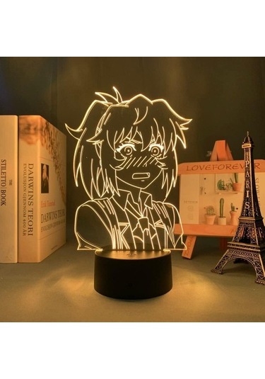 Goldenqian High Rise Invasion Anime 3d Gece Lambası Boy Için 16 Renk Kız Odası Dekoru Illusion Led Lamba Usb Manga Enis Figürü Uygun Çocuklar Hayranlar Yılbaşı Hediyeleri X4gatj Siyah