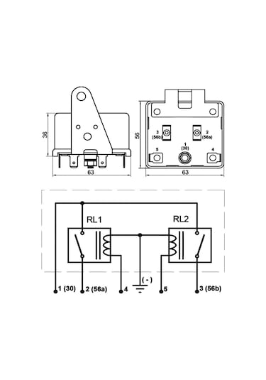 Üstün 12V Far Çift Bobinli Güçlendirme Rölesi