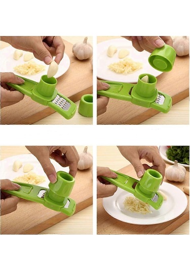 Çok İşlevli Paslanmaz Çelik Pres Sarımsak Dilimleyici Kesici Parç Çok Renkli